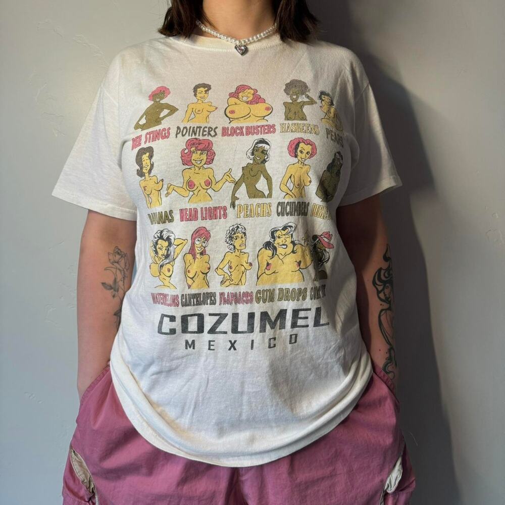 Vintage boobies tee cozumel mexico